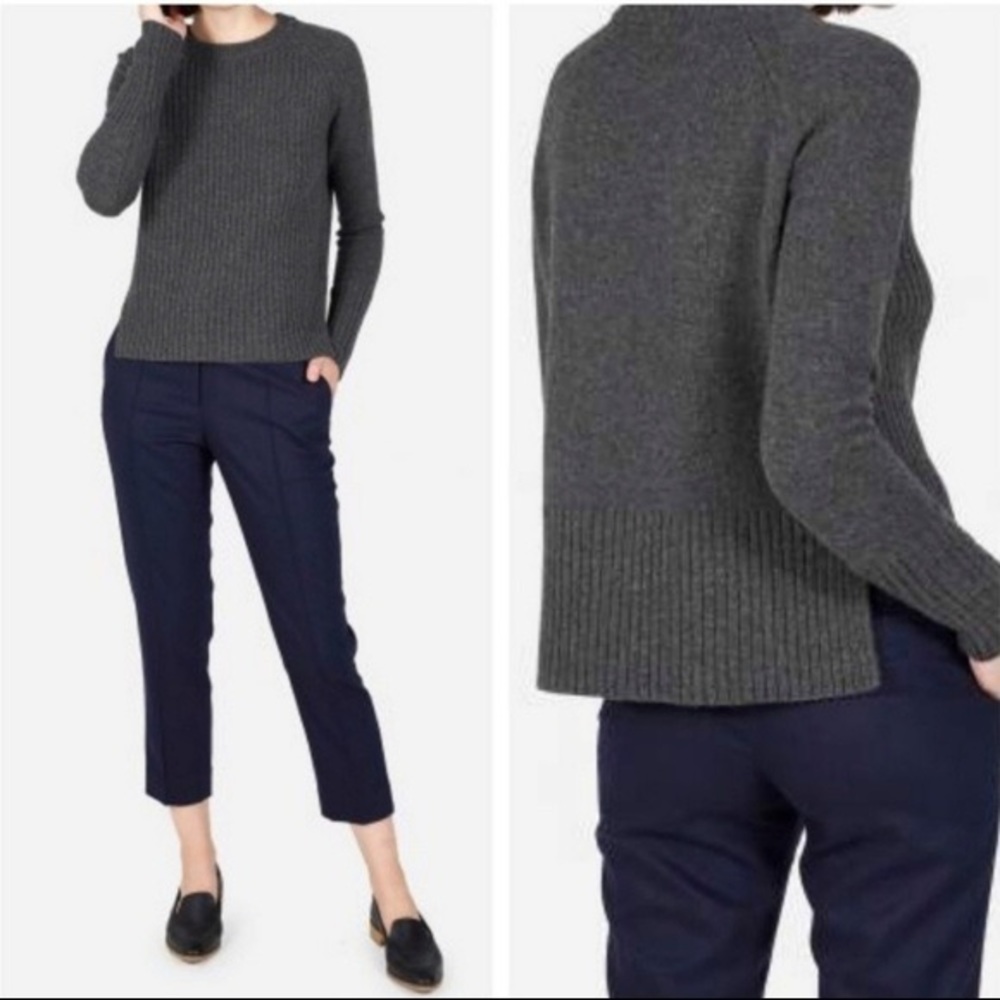 Everlane The Ribbed Wool-Cashmere Crew
